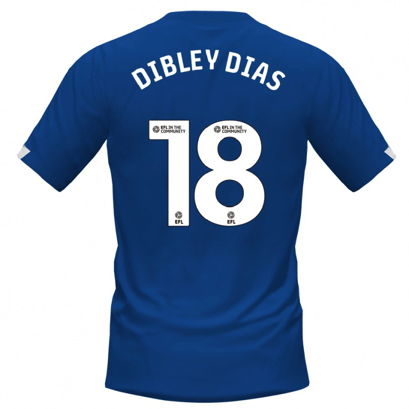 Danxen Hombre Camiseta Matt Dibley-Dias #18 Azul Blanco 1ª Equipación 2025/26 La Camisa
