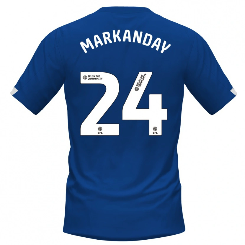 Danxen Hombre Camiseta Dilan Markanday #24 Azul Blanco 1ª Equipación 2025/26 La Camisa