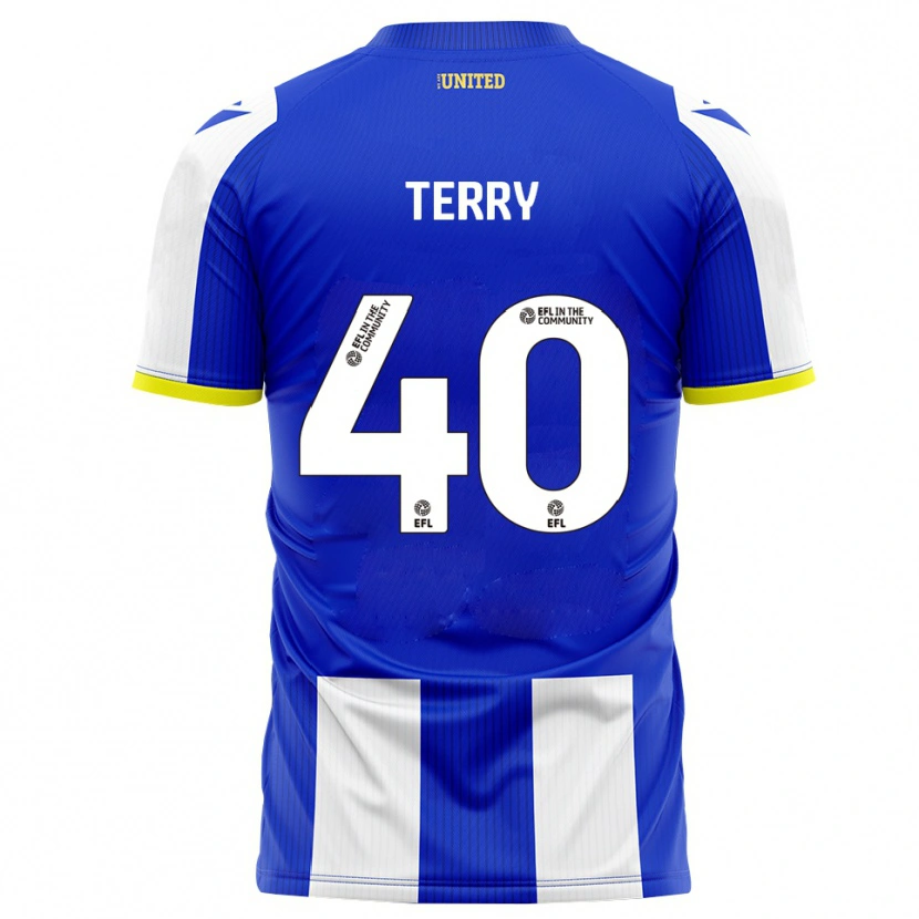 Danxen Hombre Camiseta Frankie Terry #40 Azul Blanco 1ª Equipación 2025/26 La Camisa