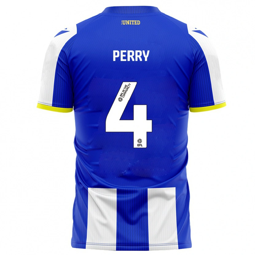 Danxen Hombre Camiseta Ben Perry #4 Azul Blanco 1ª Equipación 2025/26 La Camisa