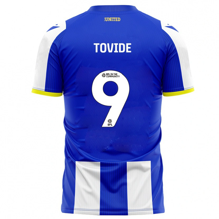 Danxen Hombre Camiseta Samson Tovide #9 Azul Blanco 1ª Equipación 2025/26 La Camisa