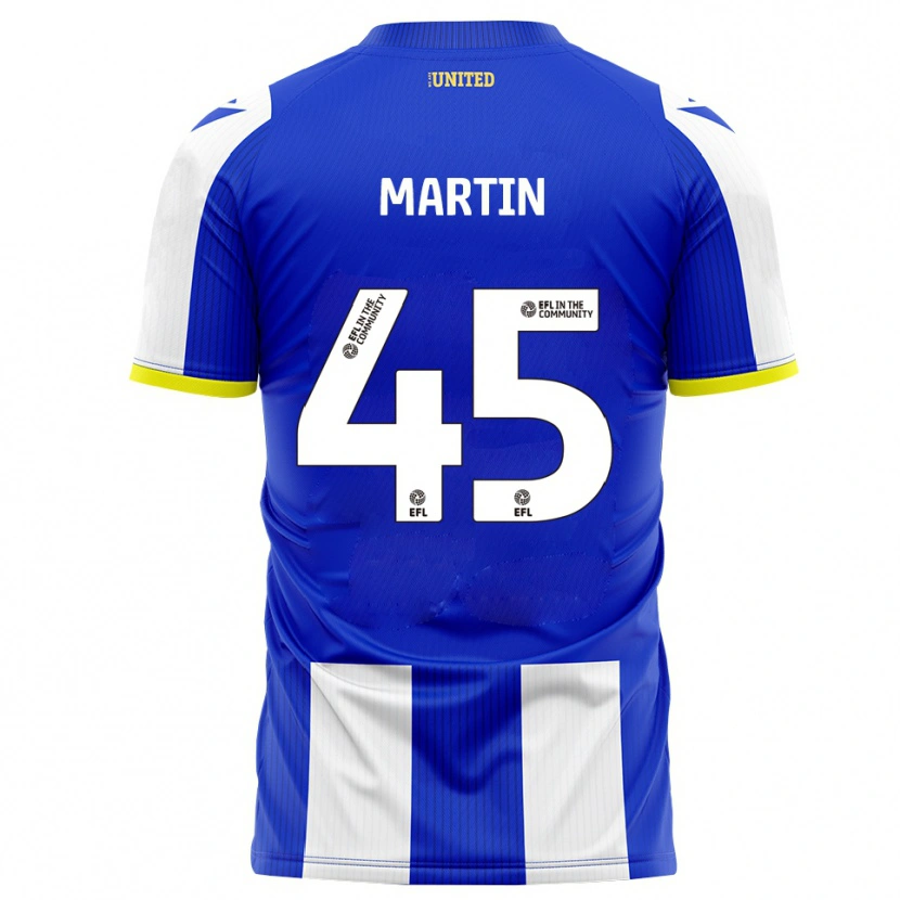 Danxen Hombre Camiseta Kai Martin #45 Azul Blanco 1ª Equipación 2025/26 La Camisa