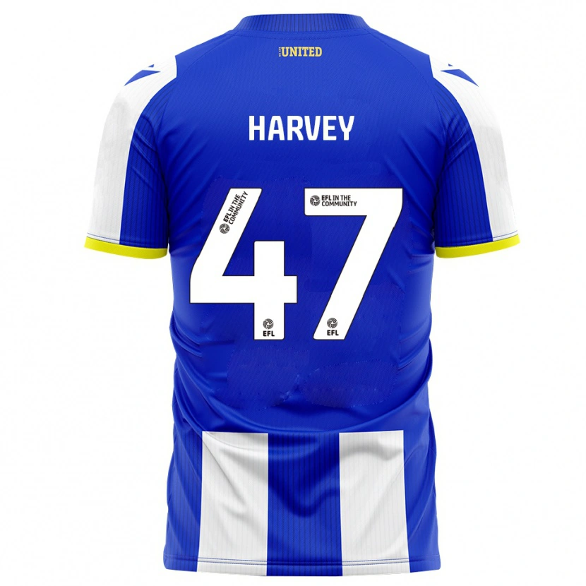 Danxen Hombre Camiseta Ronnie Harvey #47 Azul Blanco 1ª Equipación 2025/26 La Camisa