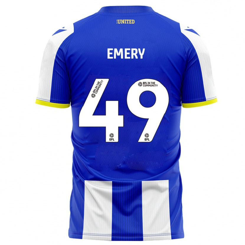 Danxen Hombre Camiseta Lennox Emery #49 Azul Blanco 1ª Equipación 2025/26 La Camisa