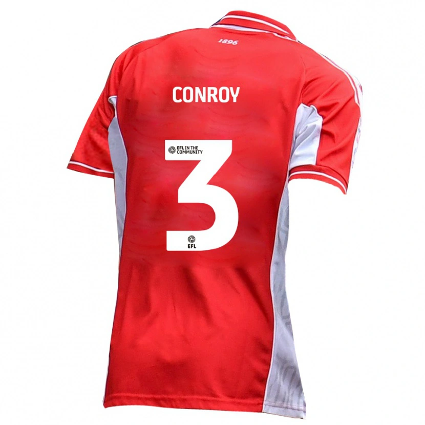 Danxen Hombre Camiseta Dion Conroy #3 Rojo Blanco 1ª Equipación 2025/26 La Camisa