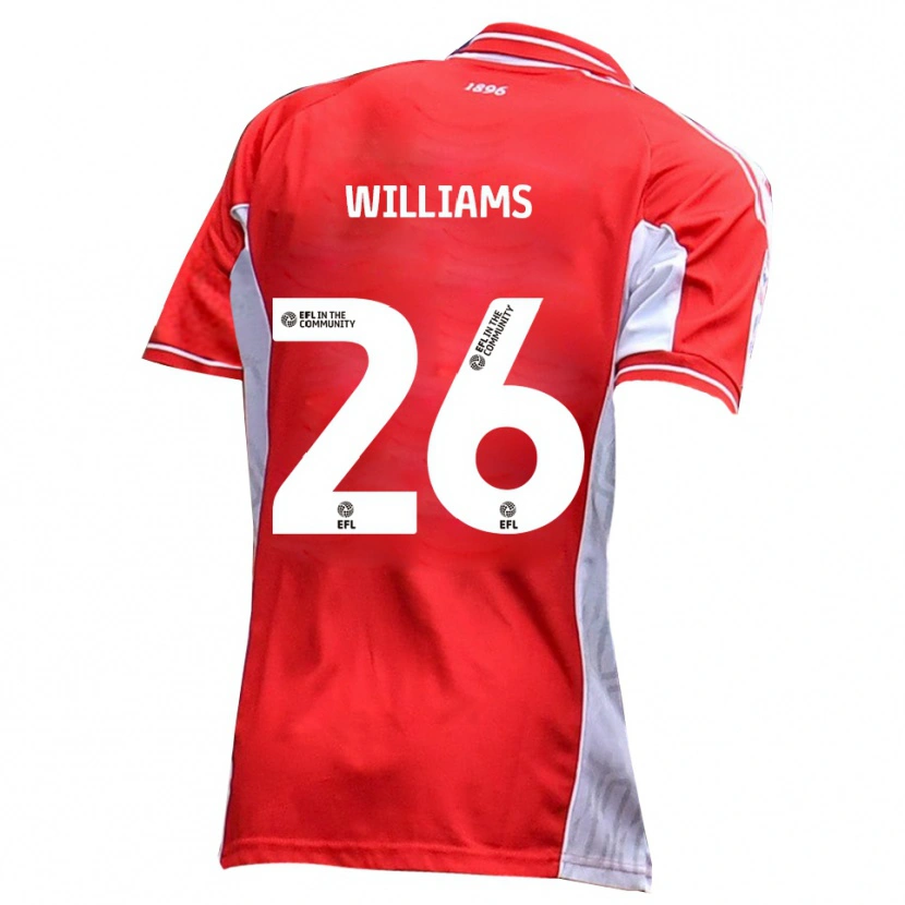 Danxen Hombre Camiseta Jay Williams #26 Rojo Blanco 1ª Equipación 2025/26 La Camisa