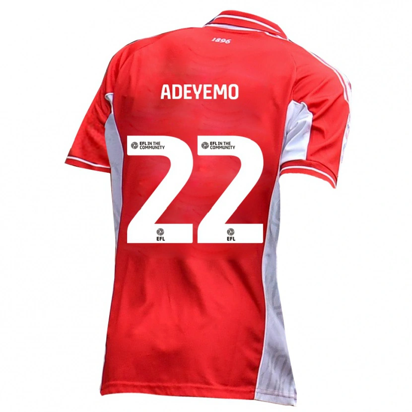 Danxen Hombre Camiseta Ade Adeyemo #22 Rojo Blanco 1ª Equipación 2025/26 La Camisa
