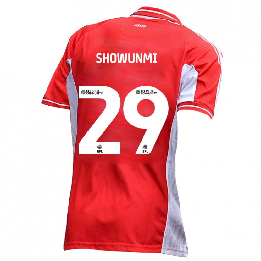 Danxen Hombre Camiseta Tola Showunmi #29 Rojo Blanco 1ª Equipación 2025/26 La Camisa