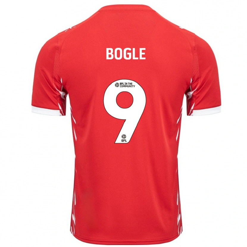 Danxen Hombre Camiseta Omar Bogle #9 Rojo Blanco 1ª Equipación 2025/26 La Camisa