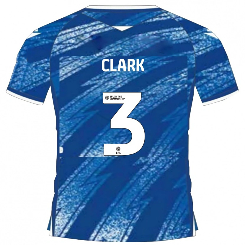 Danxen Hombre Camiseta Max Clark #3 Azul Blanco 1ª Equipación 2025/26 La Camisa
