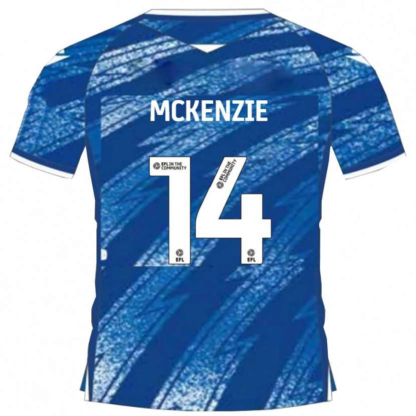 Danxen Hombre Camiseta Robbie Mckenzie #14 Azul Blanco 1ª Equipación 2025/26 La Camisa
