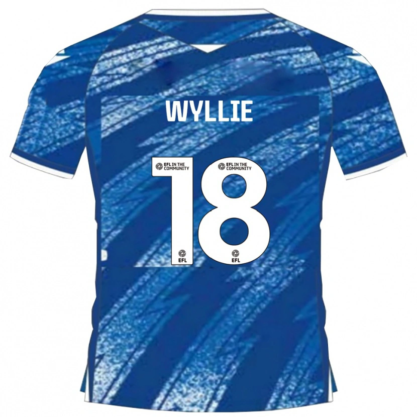 Danxen Hombre Camiseta Marcus Wyllie #18 Azul Blanco 1ª Equipación 2025/26 La Camisa
