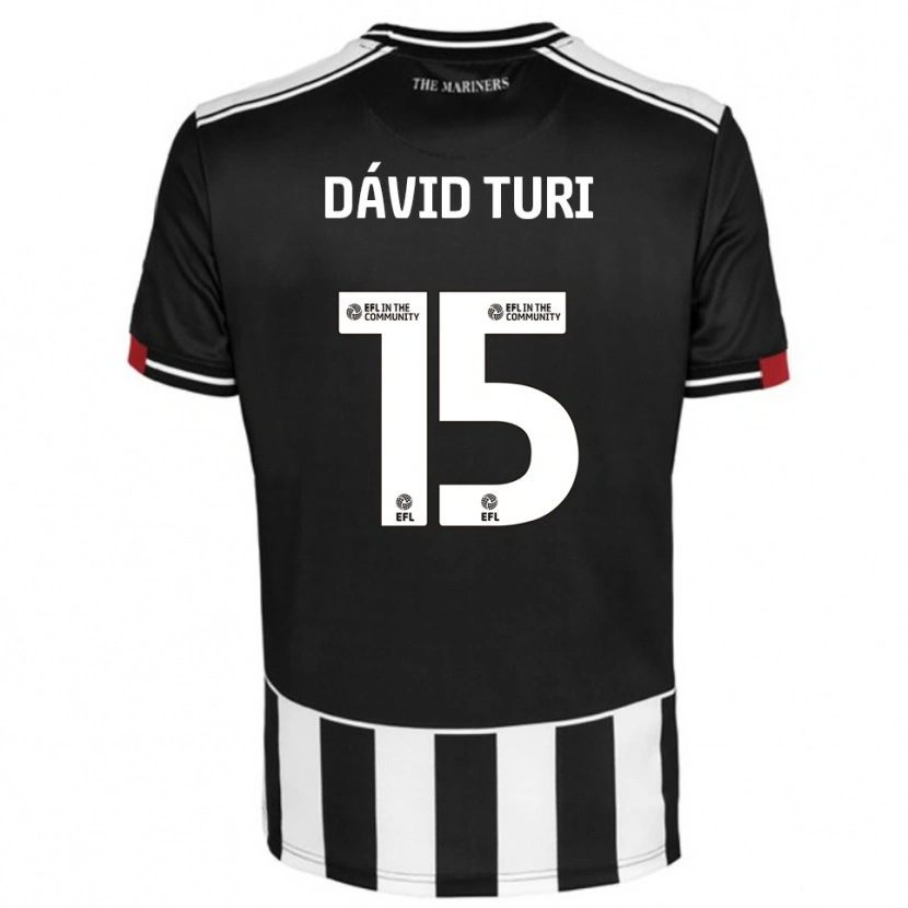 Danxen Hombre Camiseta Géza Dávid Turi #15 Negro Blanco Rojo 1ª Equipación 2025/26 La Camisa