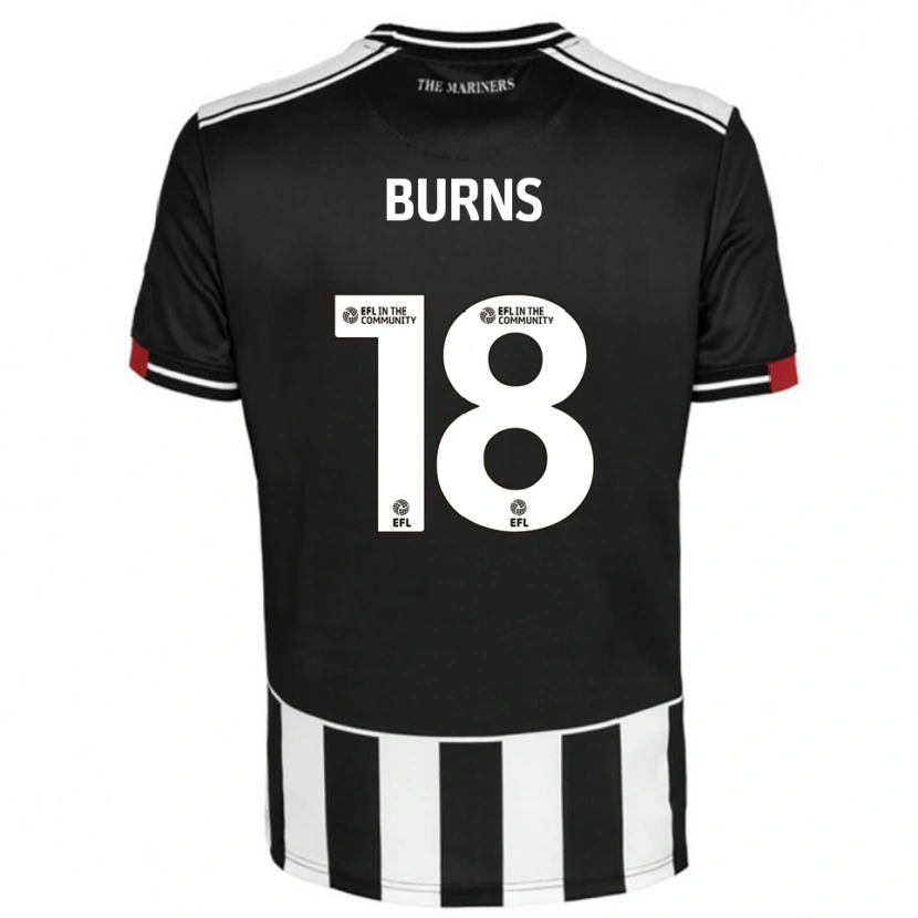 Danxen Hombre Camiseta Darragh Burns #18 Negro Blanco Rojo 1ª Equipación 2025/26 La Camisa