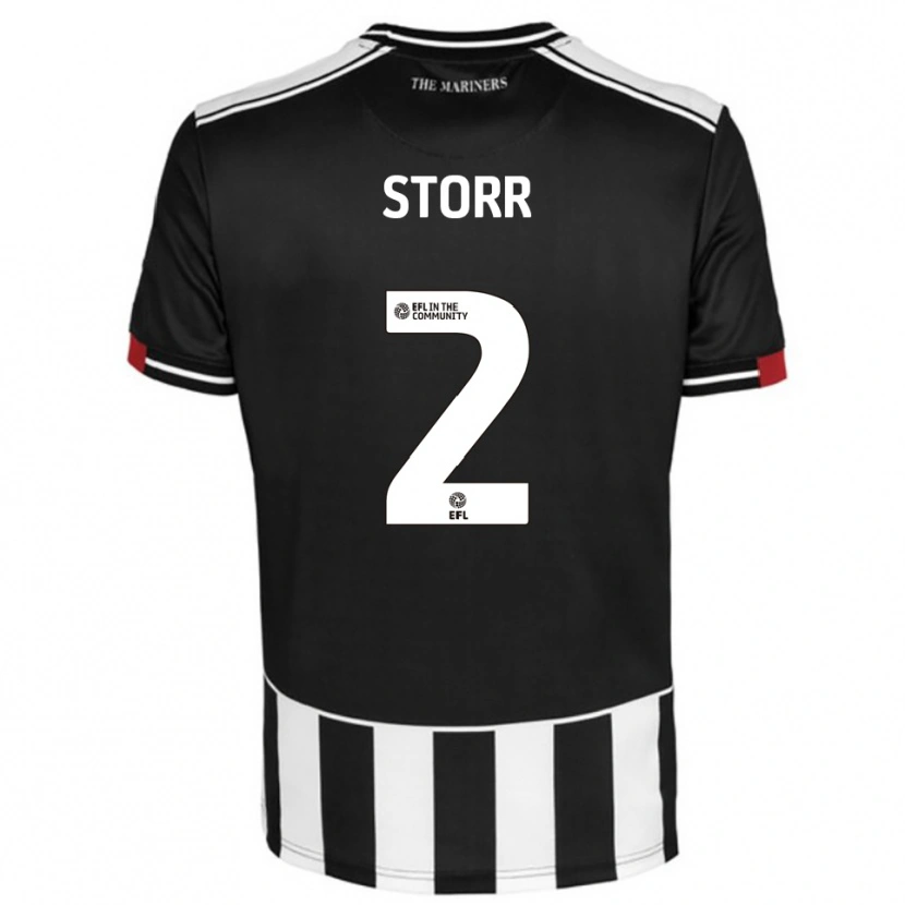 Danxen Hombre Camiseta Callum Storr #2 Negro Blanco Rojo 1ª Equipación 2025/26 La Camisa