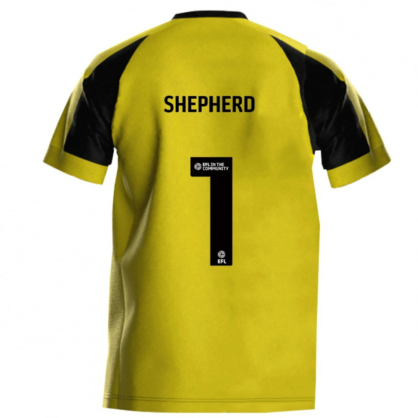 Danxen Hombre Camiseta Frankie Shepherd #1 Amarillo Gris 1ª Equipación 2025/26 La Camisa