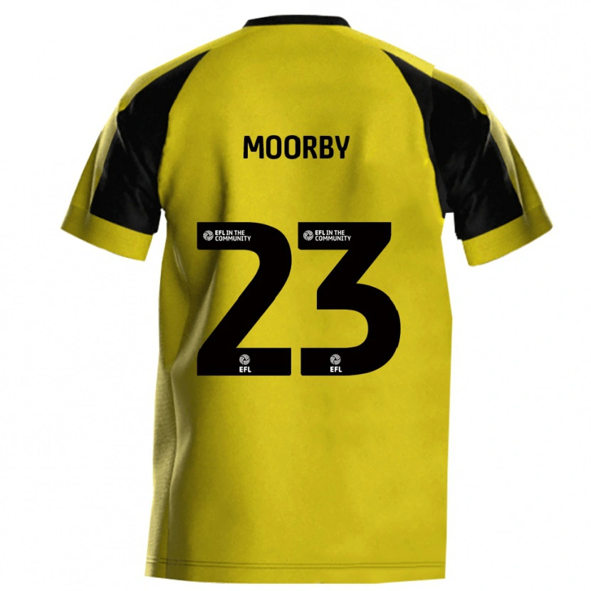 Danxen Hombre Camiseta James Moorby #23 Amarillo Gris 1ª Equipación 2025/26 La Camisa