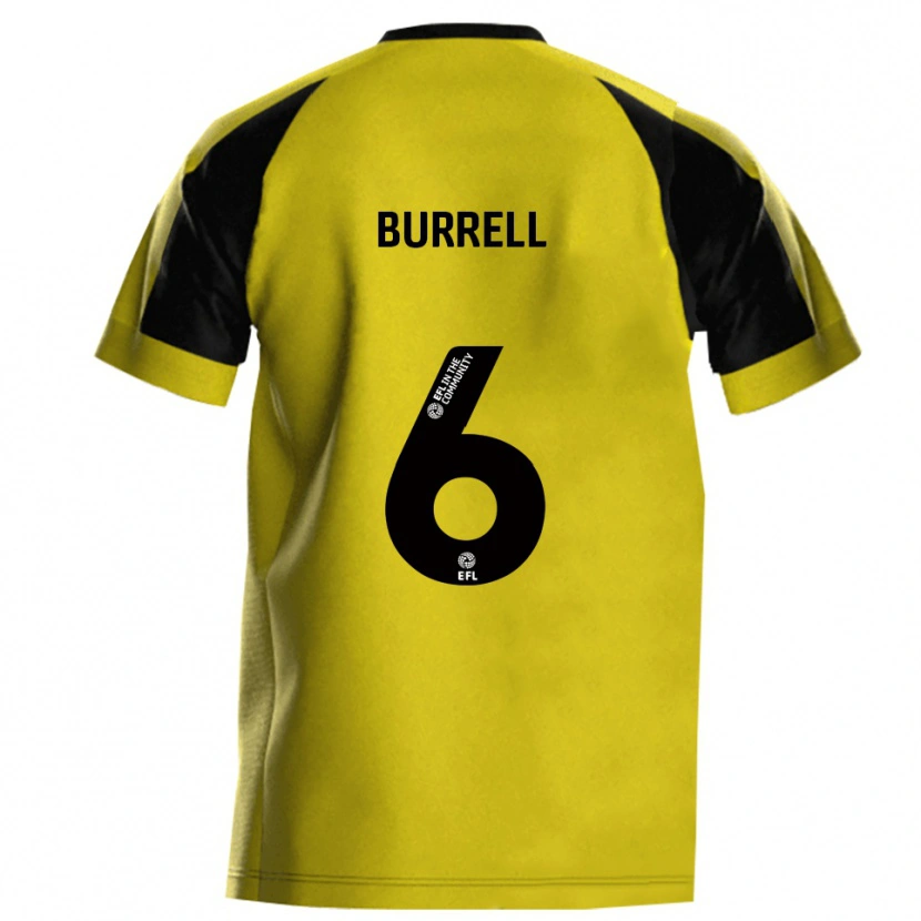 Danxen Hombre Camiseta Warren Burrell #6 Amarillo Gris 1ª Equipación 2025/26 La Camisa