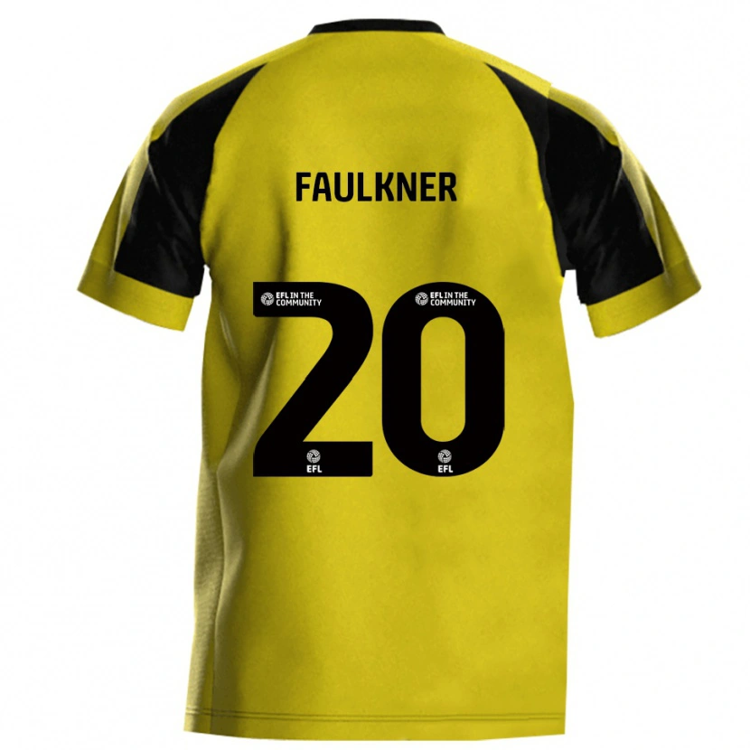 Danxen Hombre Camiseta Bobby Faulkner #20 Amarillo Gris 1ª Equipación 2025/26 La Camisa