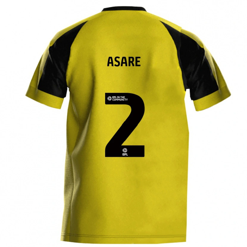 Danxen Hombre Camiseta Zico Asare #2 Amarillo Gris 1ª Equipación 2025/26 La Camisa