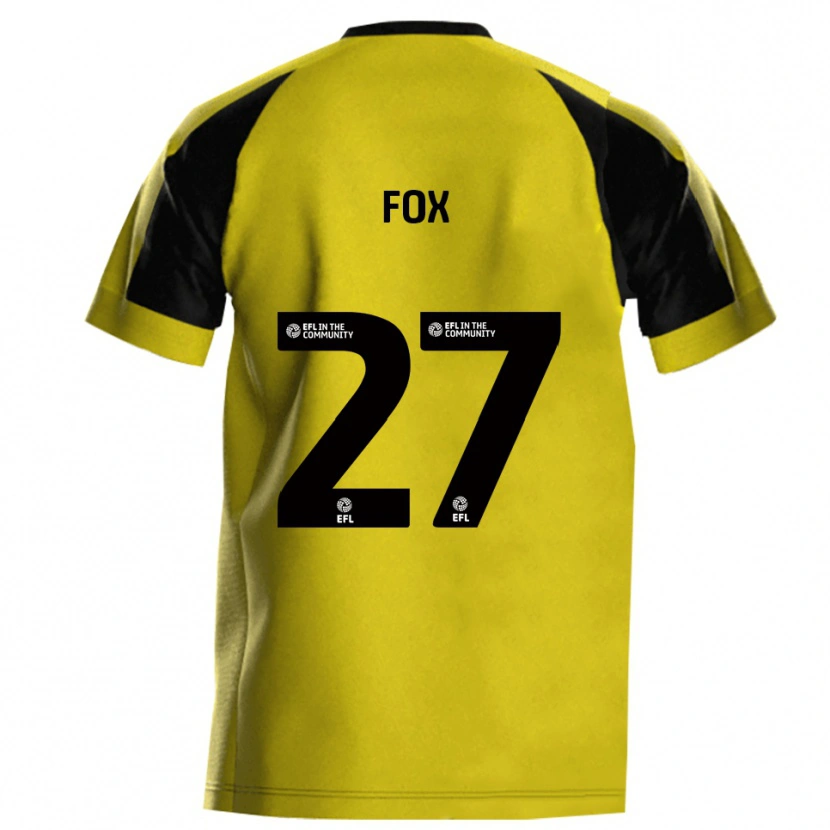 Danxen Hombre Camiseta Ben Fox #27 Amarillo Gris 1ª Equipación 2025/26 La Camisa