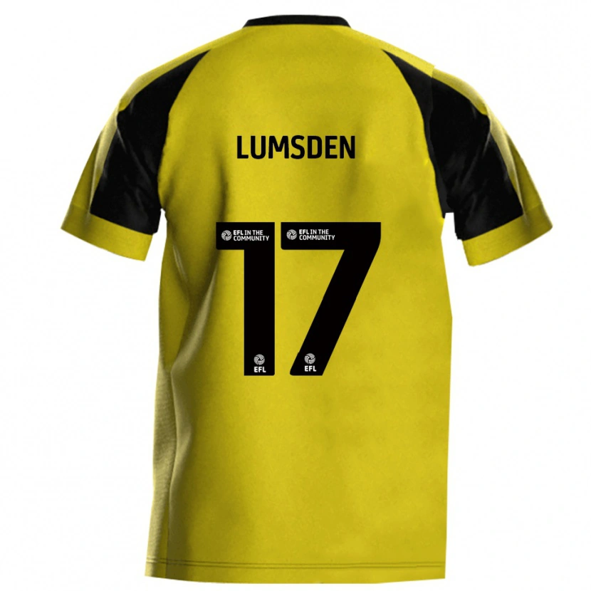 Danxen Hombre Camiseta Alfie Lumsden #17 Amarillo Gris 1ª Equipación 2025/26 La Camisa