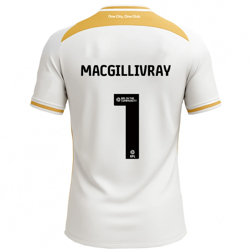 Danxen Hombre Camiseta Craig Macgillivray #1 Blanco Dorado 1ª Equipación 2025/26 La Camisa