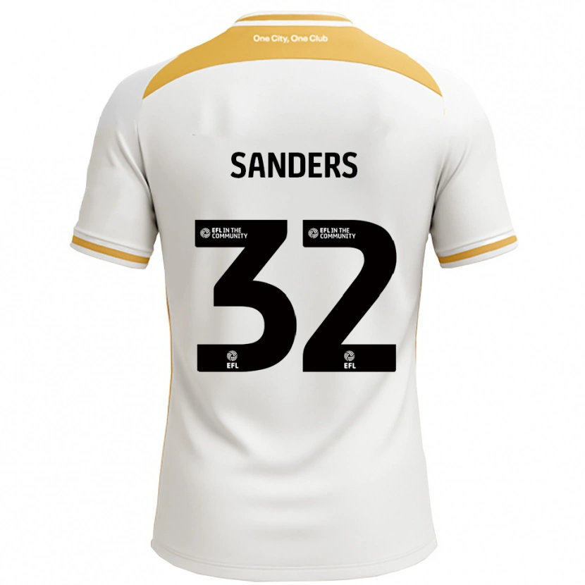 Danxen Hombre Camiseta Jack Sanders #32 Blanco Dorado 1ª Equipación 2025/26 La Camisa