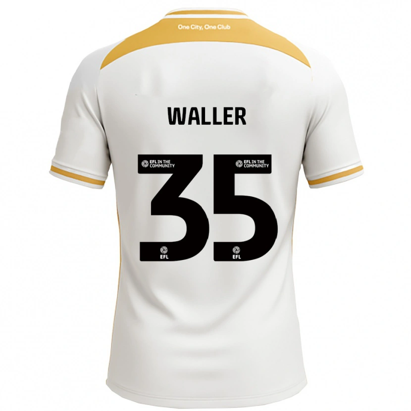 Danxen Hombre Camiseta Charlie Waller #35 Blanco Dorado 1ª Equipación 2025/26 La Camisa