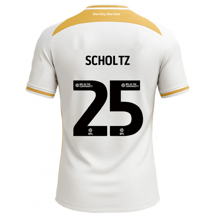 Danxen Hombre Camiseta Phoenix Scholtz #25 Blanco Dorado 1ª Equipación 2025/26 La Camisa