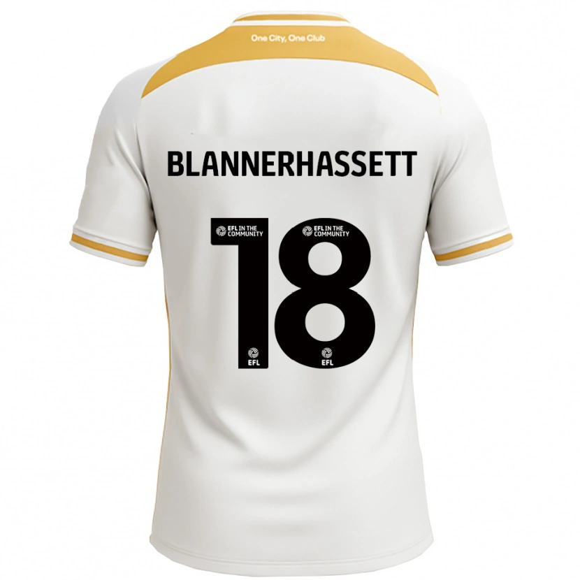 Danxen Hombre Camiseta Tommy Blannerhassett #18 Blanco Dorado 1ª Equipación 2025/26 La Camisa