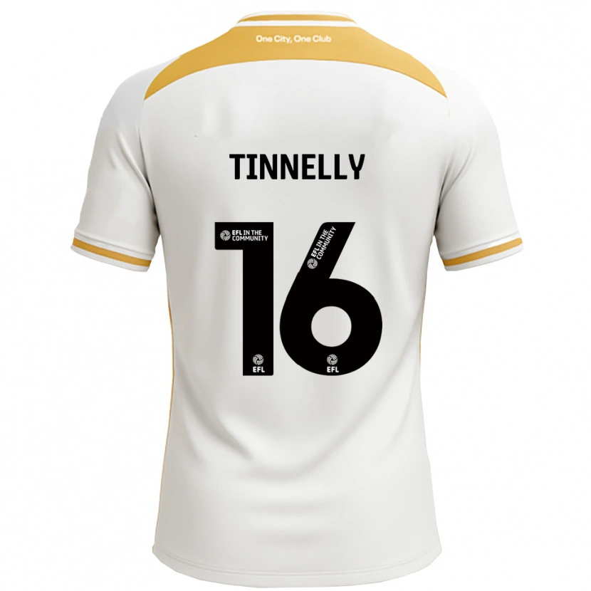 Danxen Hombre Camiseta Becky Tinnelly #16 Blanco Dorado 1ª Equipación 2025/26 La Camisa