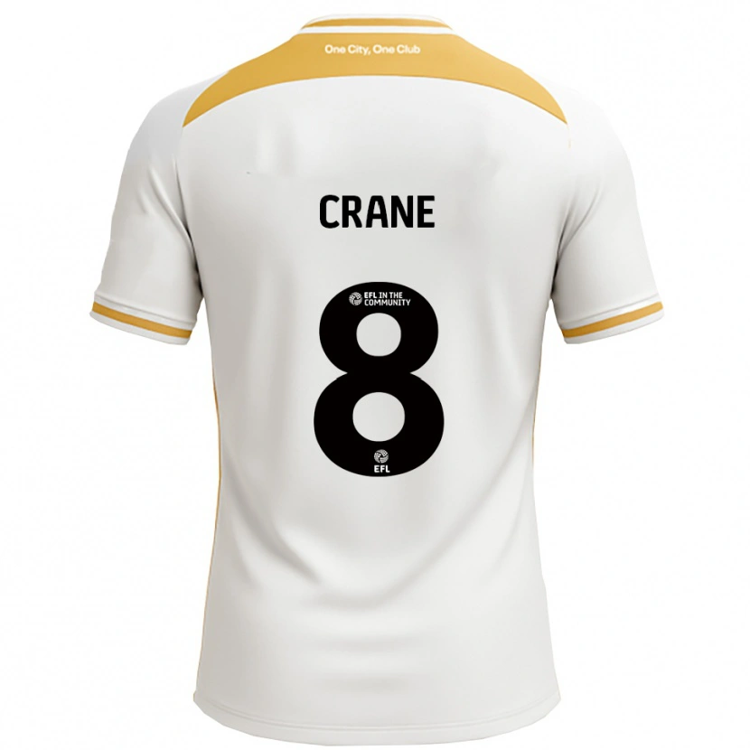 Danxen Hombre Camiseta Max Crane #8 Blanco Dorado 1ª Equipación 2025/26 La Camisa