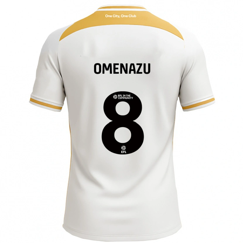 Danxen Hombre Camiseta Favour Omenazu #8 Blanco Dorado 1ª Equipación 2025/26 La Camisa