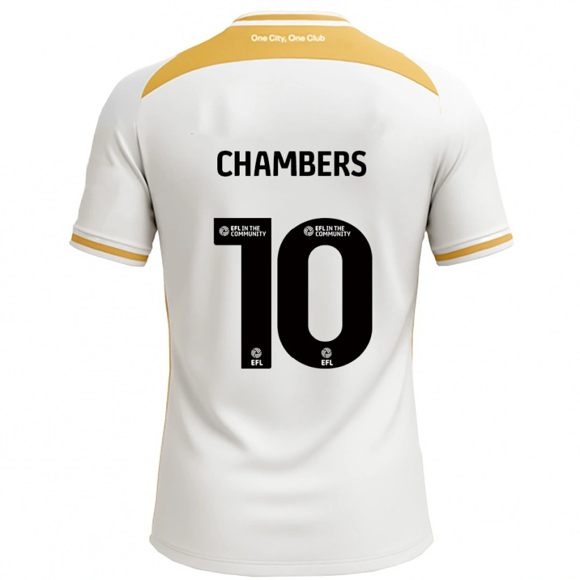 Danxen Hombre Camiseta T'yanna Chambers #10 Blanco Dorado 1ª Equipación 2025/26 La Camisa