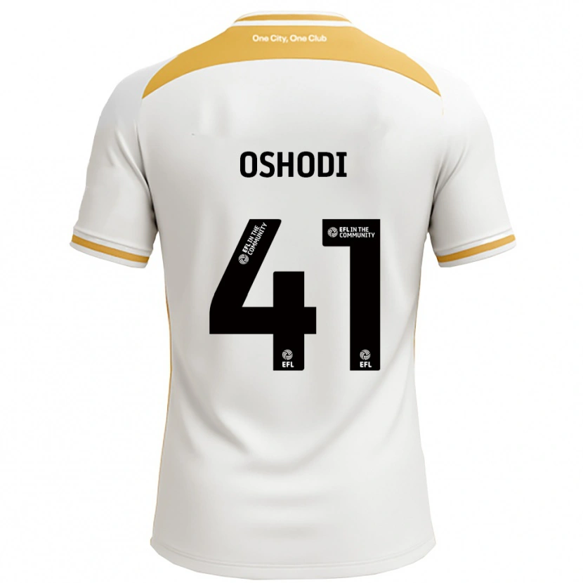 Danxen Hombre Camiseta Olivia Oshodi #41 Blanco Dorado 1ª Equipación 2025/26 La Camisa