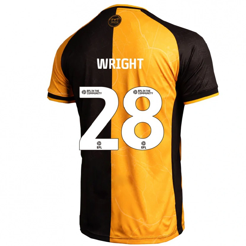 Danxen Hombre Camiseta Jordan Wright #28 Amarillo Negro 1ª Equipación 2025/26 La Camisa