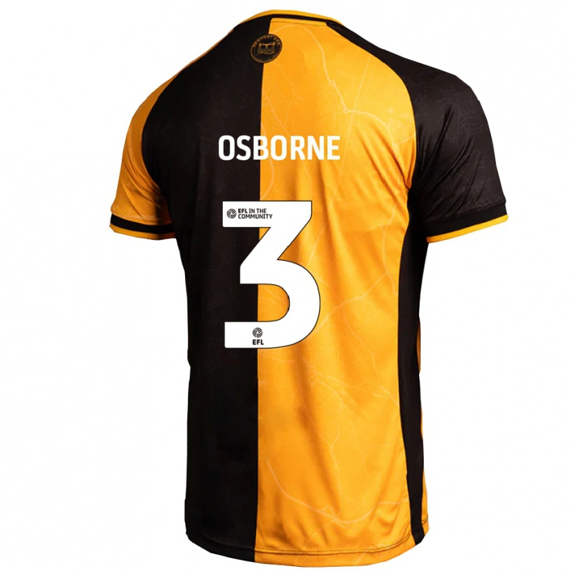 Danxen Hombre Camiseta Jed Osborne #3 Amarillo Negro 1ª Equipación 2025/26 La Camisa