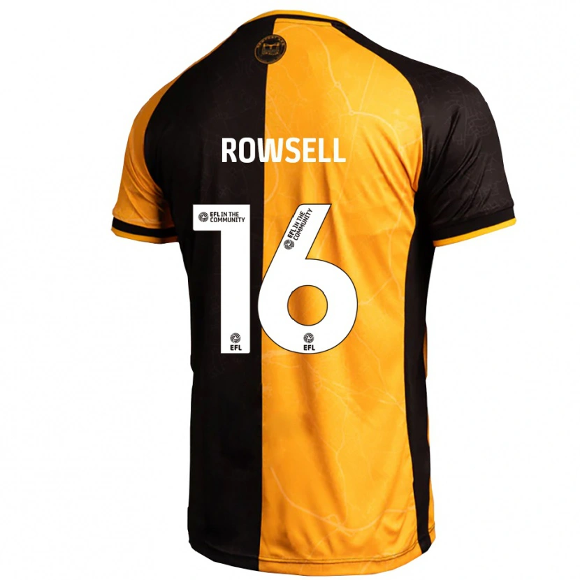 Danxen Hombre Camiseta Declan Rowsell #16 Amarillo Negro 1ª Equipación 2025/26 La Camisa