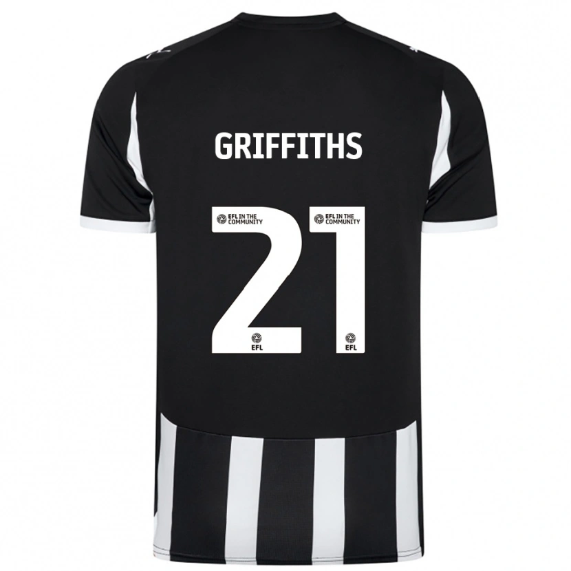 Danxen Hombre Camiseta Harry Griffiths #21 Blanco Negro 1ª Equipación 2025/26 La Camisa