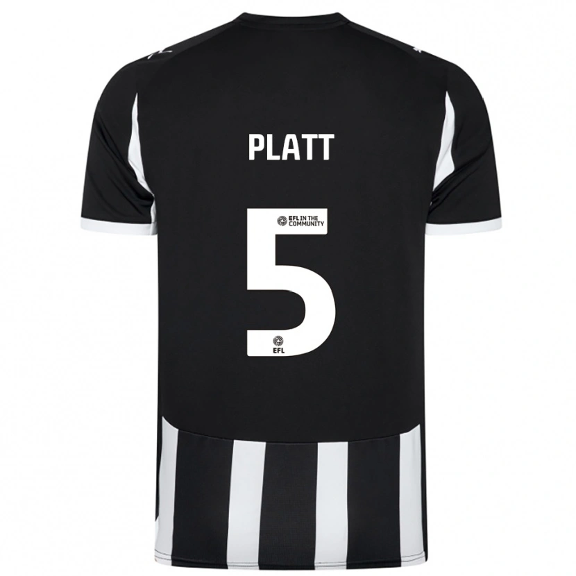 Danxen Hombre Camiseta Matty Platt #5 Blanco Negro 1ª Equipación 2025/26 La Camisa