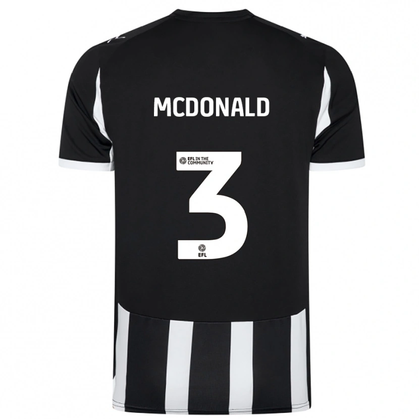 Danxen Hombre Camiseta Rod Mcdonald #3 Blanco Negro 1ª Equipación 2025/26 La Camisa