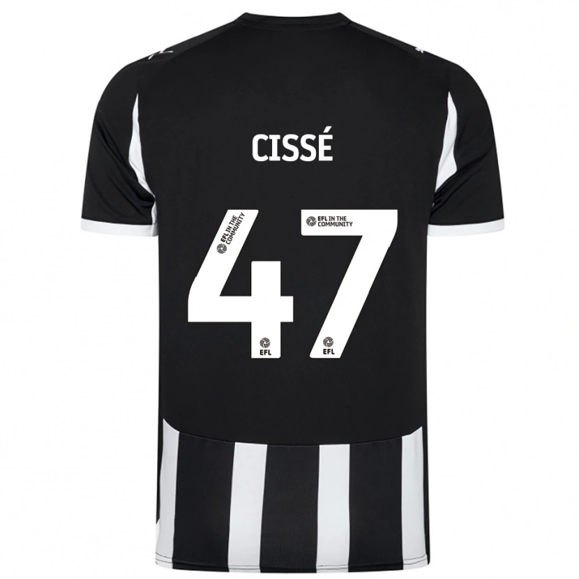 Danxen Hombre Camiseta Cassius Cissé #47 Blanco Negro 1ª Equipación 2025/26 La Camisa