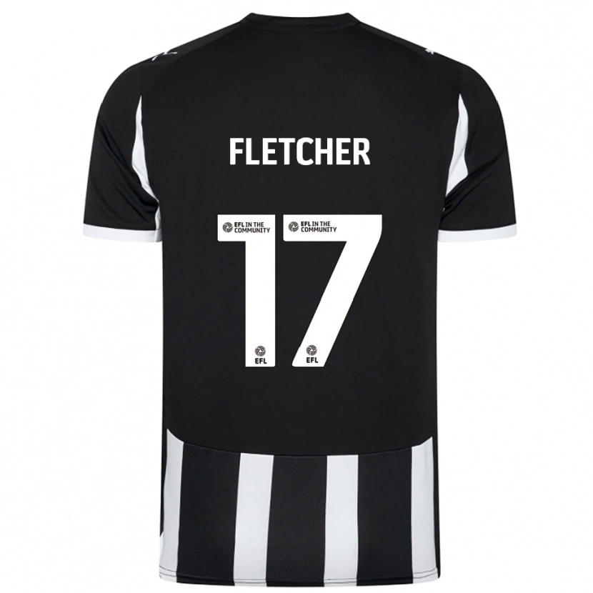 Danxen Hombre Camiseta Luca Fletcher #17 Blanco Negro 1ª Equipación 2025/26 La Camisa