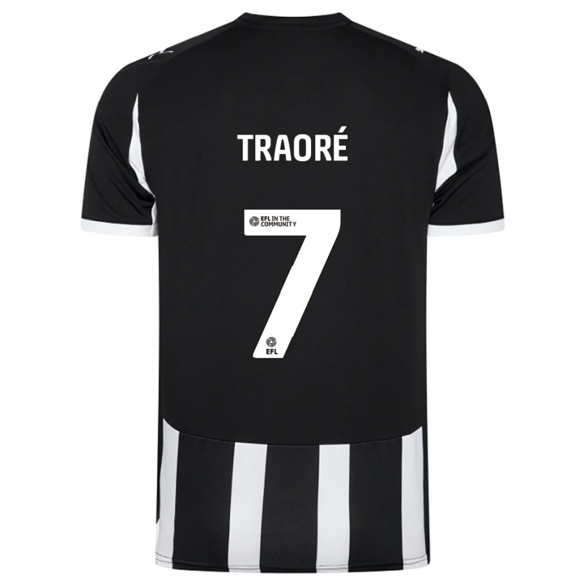 Danxen Hombre Camiseta Maï Traoré #7 Blanco Negro 1ª Equipación 2025/26 La Camisa
