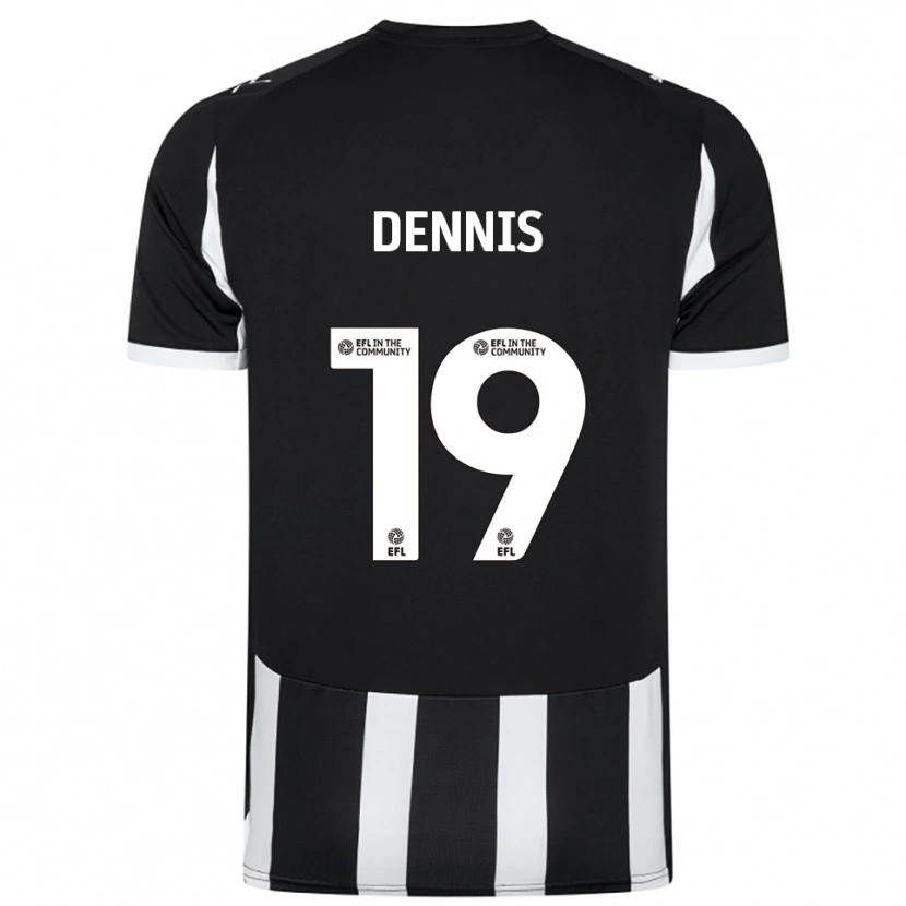 Danxen Hombre Camiseta Matthew Dennis #19 Blanco Negro 1ª Equipación 2025/26 La Camisa