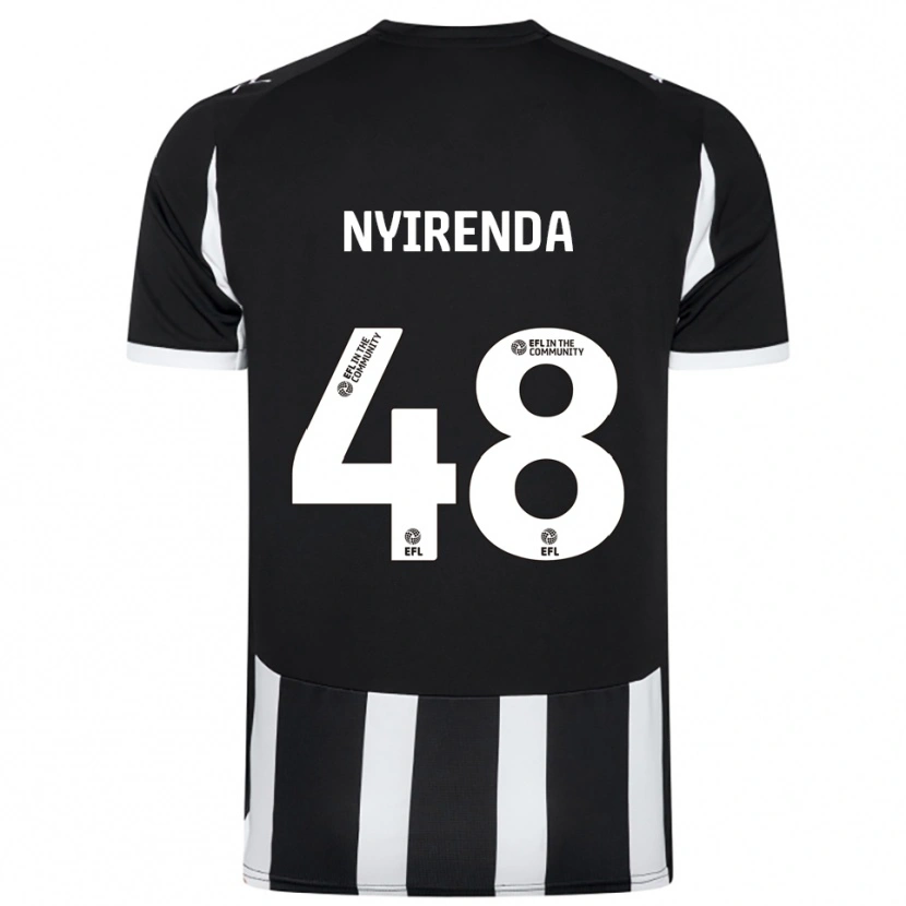 Danxen Hombre Camiseta Themba Nyirenda #48 Blanco Negro 1ª Equipación 2025/26 La Camisa