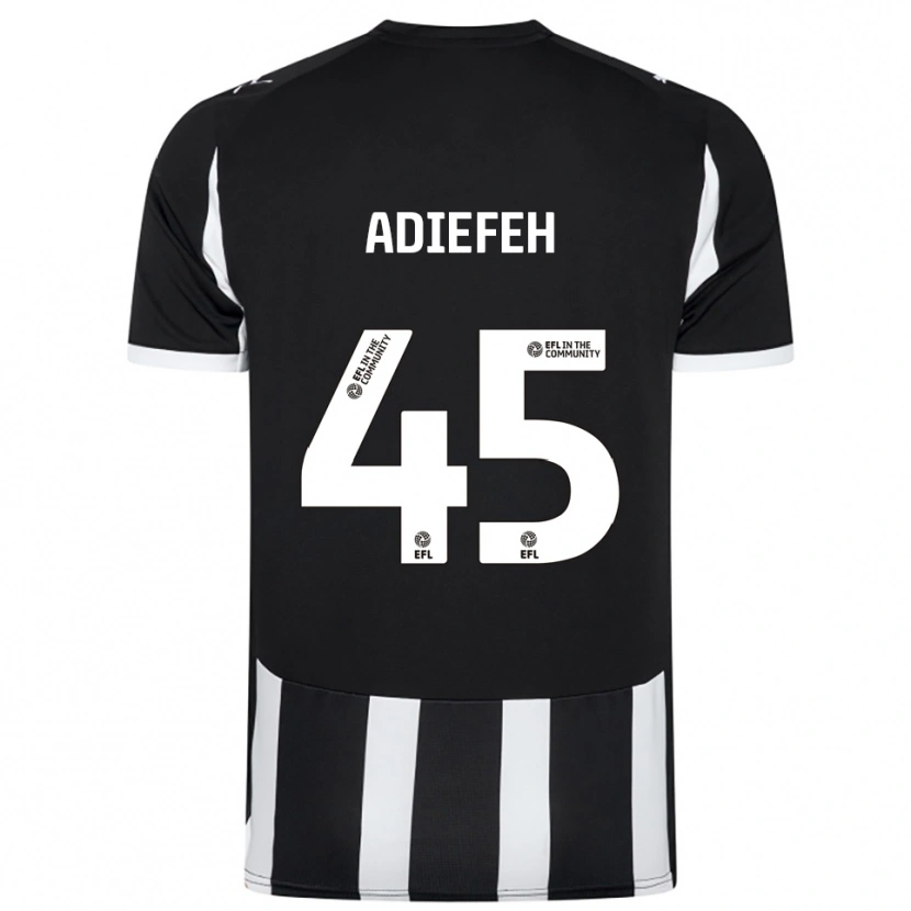 Danxen Hombre Camiseta Daniel Adiefeh #45 Blanco Negro 1ª Equipación 2025/26 La Camisa