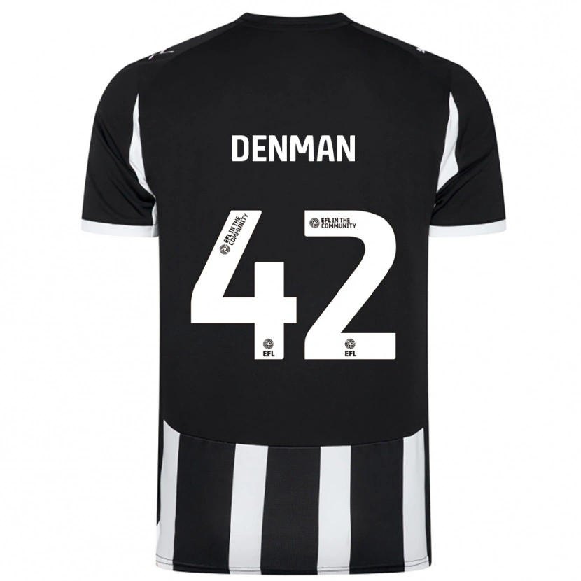 Danxen Hombre Camiseta Zac Denman #42 Blanco Negro 1ª Equipación 2025/26 La Camisa