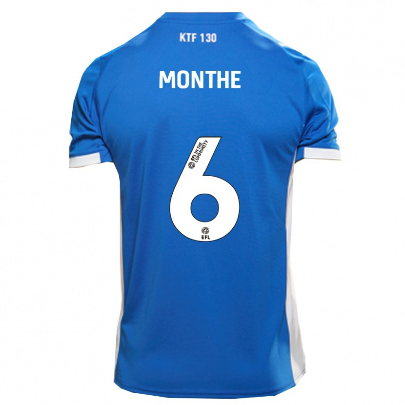 Danxen Hombre Camiseta Manny Monthe #6 Azul Blanco 1ª Equipación 2025/26 La Camisa